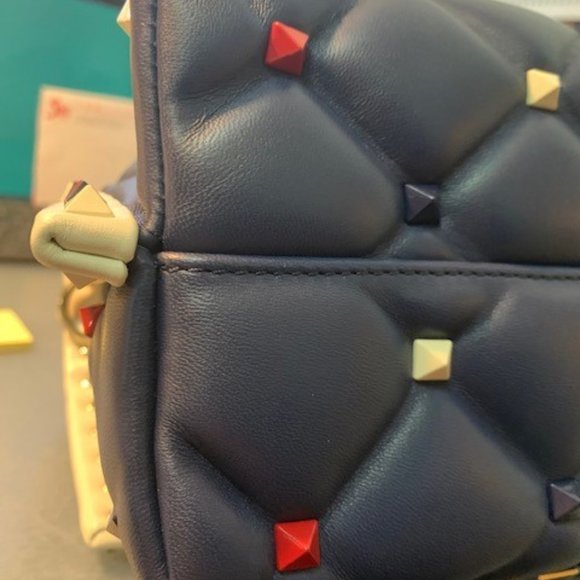 Valentino Medium Candy stud Red Blue White Leather - Picture 6 of 7